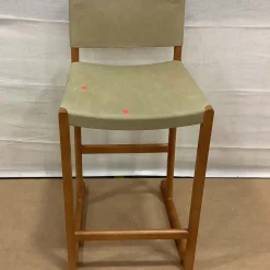 Open Box: Clyde Leather Counter Stool (26") - Ludlow Leather Cumin, Acorn