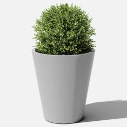Open Box: Curve Grooved Planter (30") - Gray