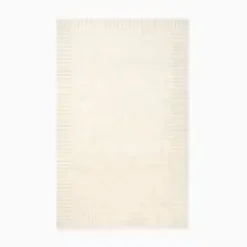Open Box: Dot Border Rug, 5' x 8' - Antique White