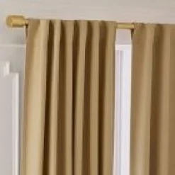 Open Box: European Flax Linen Blackout Curtain (48"W x 84"L) - Camel