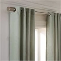 Open Box: European Flax Linen Blackout Curtain w/ Tie Top (48"W x 84"L) - Dark Flax