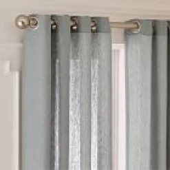 Open Box: European Flax Linen Grommet Light Filtering Curtain (48"W x 96"L) - Alabaster