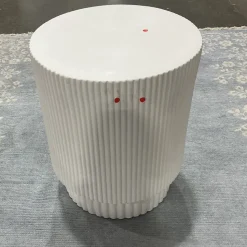 Open Box: Fluted Ceramic Indoor/Outdoor Side Table (16") - White