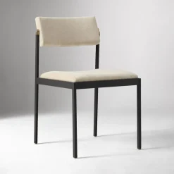 Open Box: Freeman Pivot Dining Chair - Performance Distressed Velvet Sand, Textured Antique Bronze
