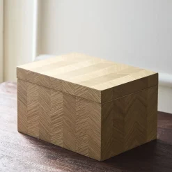 Open Box: Georgia Graphic Wood Jewelry Box - Natural Oak