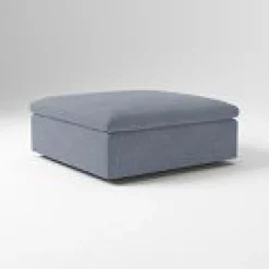 Open Box: Harmony Modular Ottoman (44") - Performance Coastal Linen Graphite