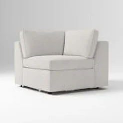 Open Box: Harris Corner - Performance Distressed Velvet Silver