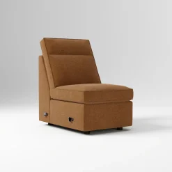 Open Box: Harris Non-Motion Armless Single - Performance Distressed Velvet Golden Oak