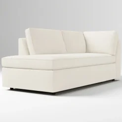 Open Box: Harris Petite LA Bumper Chaise - Performance Washed Canvas Storm Gray