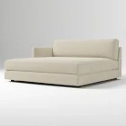 Open Box: Haven Left-Arm Double Chaise - Performance Washed Canvas Sand