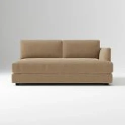 Open Box: Haven Right-Arm 2 Seater Sofa Bench - Performance Chenille Crossweave Tawny
