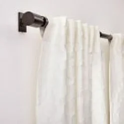 Open Box: Honeycomb Jacquard Light Filtering Curtain (48"W x 84"L) - Mocha