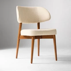 Open Box: Hyde Dining Chair - Deco Weave Sand, Cool Walnut