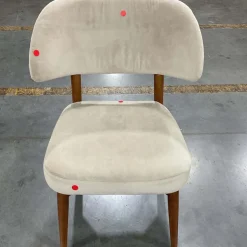 Open Box: Hyde Dining Chair - Deluxe Velvet Clay, Cool Walnut