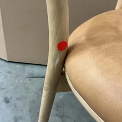 Open Box: Irvine Leather Dining Chair - Ludlow Leather Sesame, Blonde