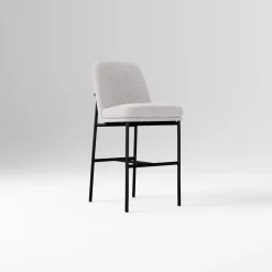 Open Box: Jack Metal Frame Counter Stool (26") - Performance Chenille Tweed Frost Gray, Dark Bronze