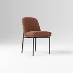 Open Box: Jack Metal Frame Dining Chair - Performance Velvet Burnt Umber, Dark Bronze