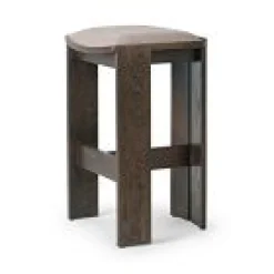 Open Box: Jalark Backless Bar Stool (30.5") - Alcala Fawn, Drifted Oak