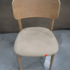 Open Box: Lalia Dining Chair - Ludlow Leather Sand, Blonde