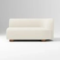Open Box: Laurent Right-Arm 2 Seater Sofa - Performance Boucle Oatmeal, Cool Walnut