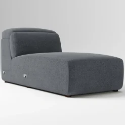 Open Box: Leo Motion Armless Chaise - Performance Distressed Velvet Graphite