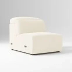 Open Box: Leo Non-Motion Armless Single - Performance Velvet Alabaster