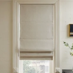 Open Box: Linen Roman Blackout Shade (36" x 64") - Natural Flax