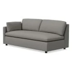 Open Box: Marin Left-Arm Sofa (75") - Chenille Tweed Silver