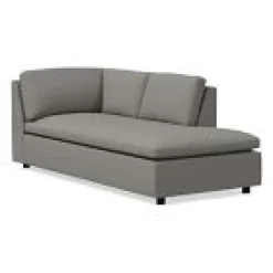 Open Box: Marin Right-Arm Terminal Chaise - Chenille Tweed Silver