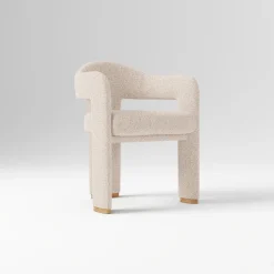 Open Box: McClaine Dining Chair - Performance Cozy Boucle Stone, Burnt Wax