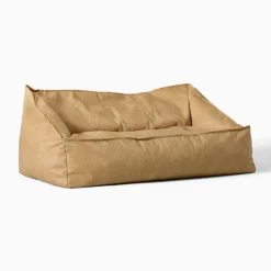 Open Box: Modern Lounger Sofa - Vegan Leather Cream