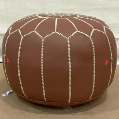 Open Box: Moroccan Pouf, Small (20"D x 14"H) - Tan