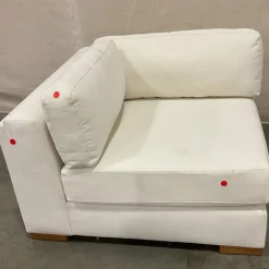Open Box: Nassau Extra Deep Sectional, Corner - Performance Yarn Dyed Linen Weave Alabaster