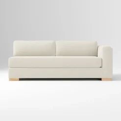 Open Box: Nassau Right-Arm 2 Seater Sofa Bench - Performance Boucle Oatmeal
