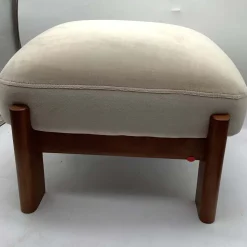 Open Box: Nils Chair Ottoman - Deluxe Velvet Clay, Cool Walnut