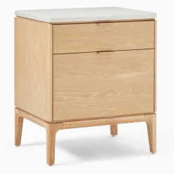 Open Box: Parker Marble Nightstand (21") -Washed Oak