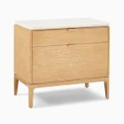 Open Box: Parker Marble Nightstand (28") - Washed Oak