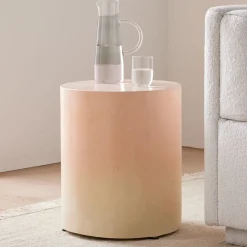 Open Box: Patrick Cain Designs Manza Round Side Table (16") - Coral