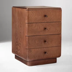 Open Box: Pierce & Ward Burl Wood Nightstand (18") - Claro
