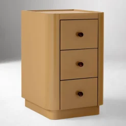 Open Box: Pierce & Ward Lacquered Nightstand (16") - Rustic Gold