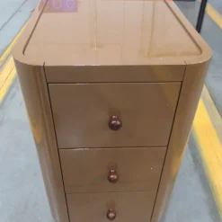 Open Box: Pierce & Ward Lacquered Nightstand (16") - Rustic Gold