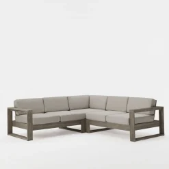 Open Box: Portside Outdoor Corner Replacement Cushion - Marled Weave Slate