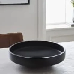 Open Box: Pure Black Ceramic Bowl (19.5) - Black