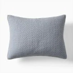Open Box: Reflections Matelasse Sham, King - Arctic Blue