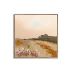 Open Box: Remote Sunrise Framed Canvas Wall Art (40") - Natural
