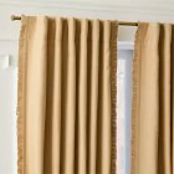 Open Box: Ruffle Linen with Blackout (48"W x 84"L) - Camel