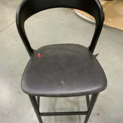 Open Box: Scooper Ash Wood Leather Bar Stool (30") - Sonoma Black