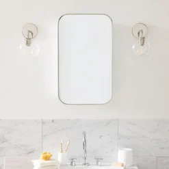 Open Box: Seamless Medicine Cabinet (16.5"W x 27.5"H) - Polished Nickel
