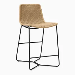 Open Box: Slope Indoor/Outdoor Counter Stool (25.25") - Natural, Antique Bronze
