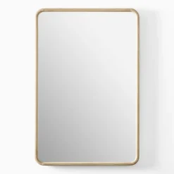 Open Box: Streamline Wood Rectangle Wall Mirror (24"W x 40"L) - Dune